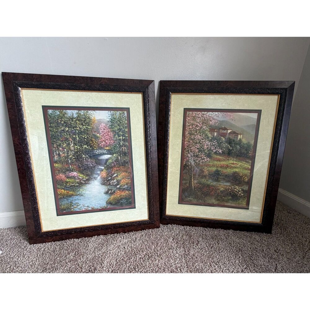 Authentic Vintage Joe Sambataro Landscape Art Prints – Set of 2